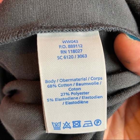 BODEN Gray & Color Orange Colorblock Knit Short Sleeve T Shirt Dress - Picture 5 of 5